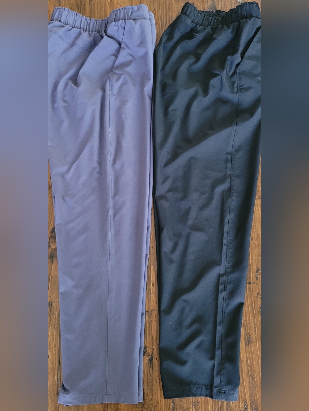 Skechers Ladies Elastic-Waist Pants in Black and  Purple Gray .